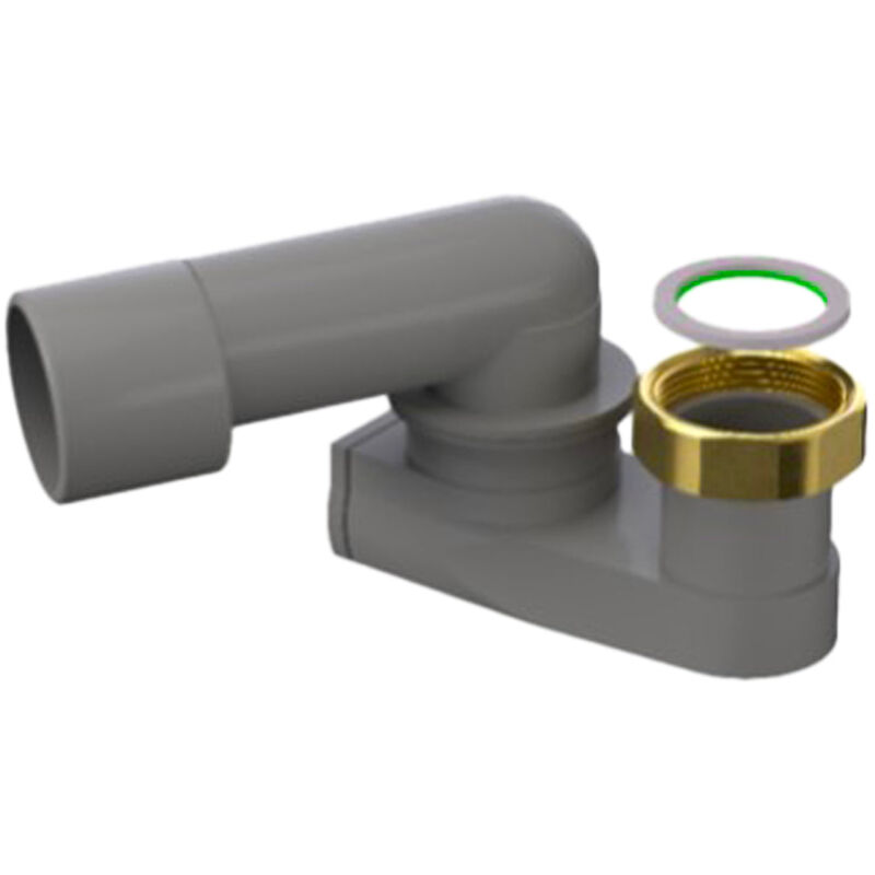 Bonomini - Siphon abaissé réglable pour colonne de bain Drain à bouchon gris 1'1/2 x Ø40-50