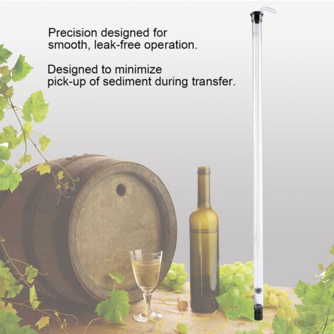 Siphon Auto 64cm pour Transfert Bière Vin avec Tuyau Plastique - Seau et Dame Jeanne