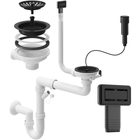 SIPHON AUTOMATIQUE RECTANGULAIRE À UN COMPARTIMENT NOIR