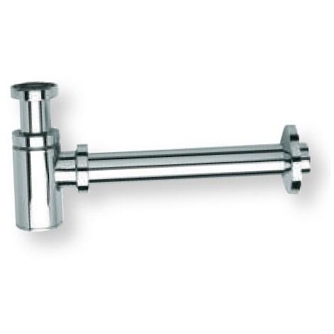 SIPHON BIDET DROIT LUXE LAITON DESIGN 35 cm CHROME - CRISTINA ONDYNA MS3651