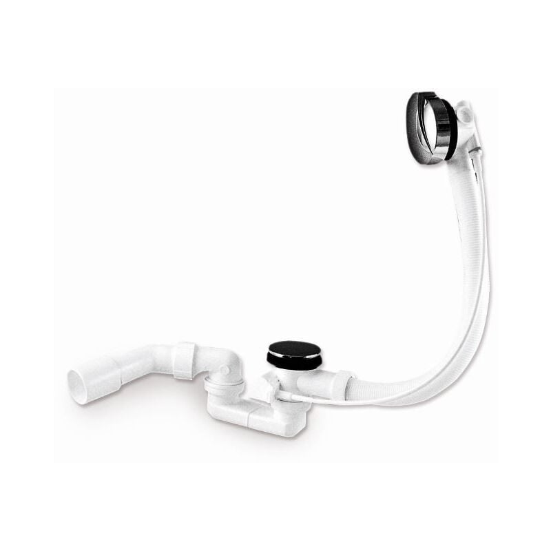 Siphon Bonde chrome avec trop plein pour baignoire