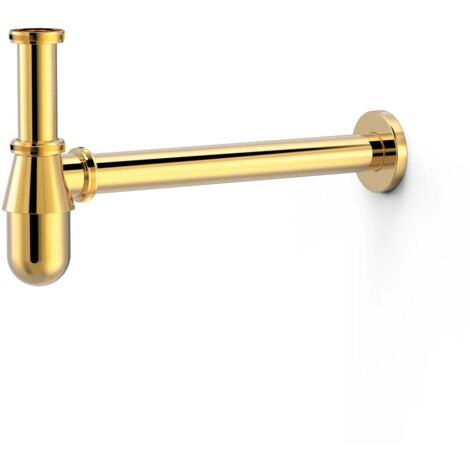 Siphon bouteille avec bouchon de visite pour lavabo - TRES 03463430OR