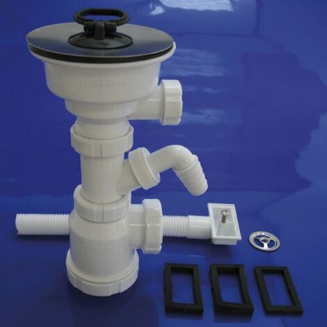 Siphon bouteille extensible T-2ER 1 1/2 avec trop-plein, valve et bouchon
