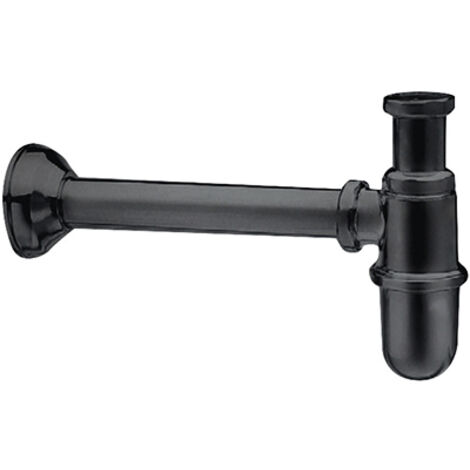 Siphon Bouteille Pour Lavabo Chrome Noir Brosse Robinetterie VIDAGES - CRISTINA ONDYNA AC36675