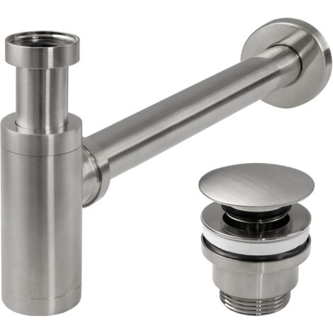 SIPHON CLIC-CLAC UNIVERSEL NICKEL BROSSÉ SKU REA-A4400
