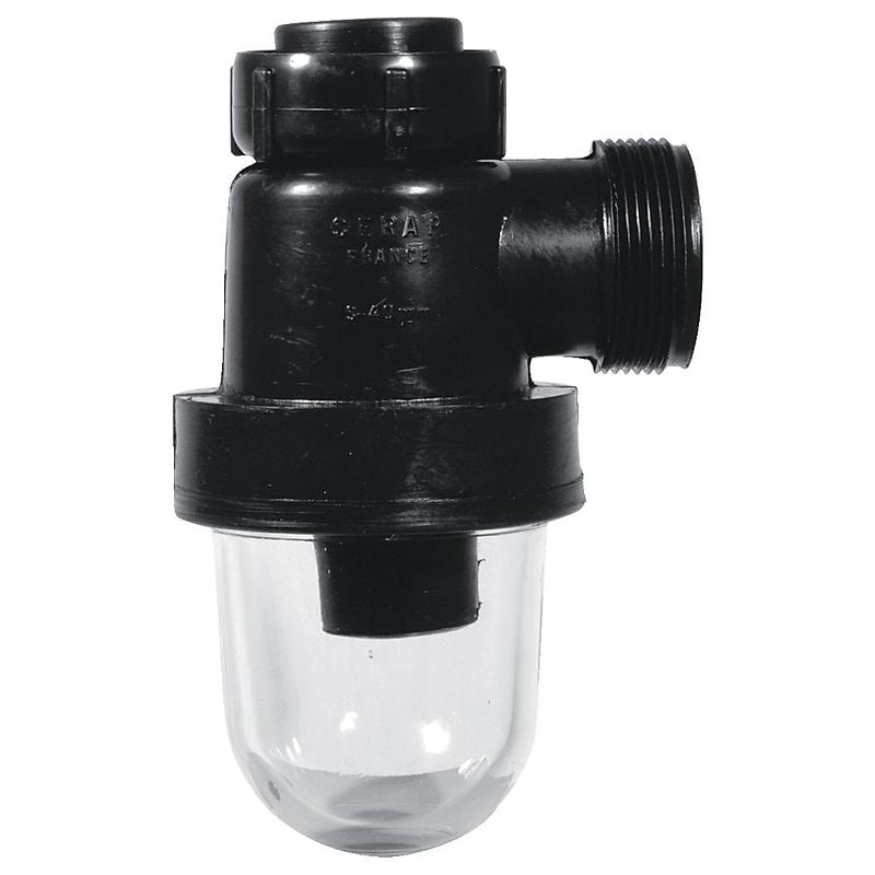 Siphon de laboratoire a culot en verrou e