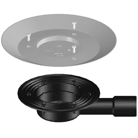 Siphon de balcon et de terrasse DN40/50 horizontal avec nouvelle protection de site prémontée