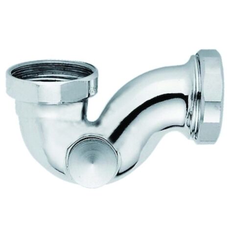Siphon de bidet en laiton chromé diamètre 32mm VALENTIN avec bouchon de vidange
