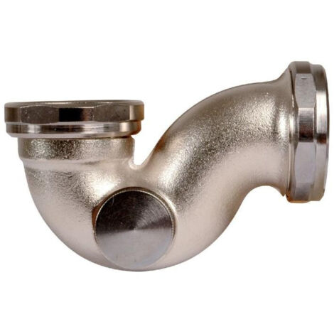 Siphon de bidet nickelé mat - 1'1/4 - Ø 32 mm  