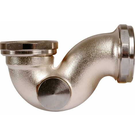 Siphon de bidet nickelé mat 1''1/4 – Diamètre 32 mm – Drainage efficace pour installations standard – Esthétique moderne – Sélection Cazabox