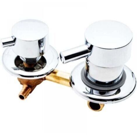 Siphon de douche à 3 voies, mitigeur de douche, mitigeur de douche avec filetage/raccordement, pour cabine de douche ou hammam, raccord 12-12,5 cm (1 pièce)