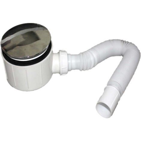 Siphon de douche avec bonde évacuation 90 mm et tuyau ecoulement flexible