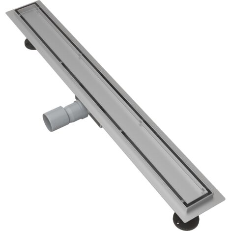 Siphon de Douche Linéaire Granitan Entero 80 cm avec Double Grille Inox et Option Intégration Carrelage