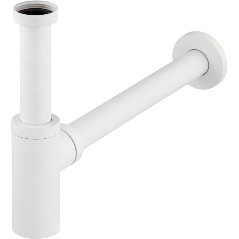 Noyon&thiebault - Siphon de lavabo rond laiton 1'1/4 Blanc mat