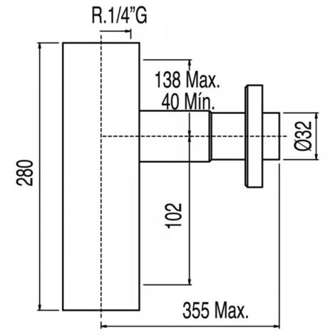Siphon de lavabo apparent télescopique AVEC CACHE‑SIPHON - TRES 10710342