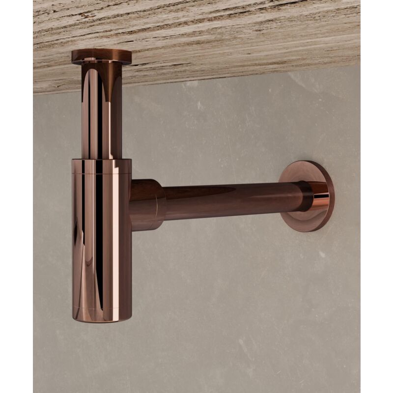 Siphon de lavabo - Or rose
