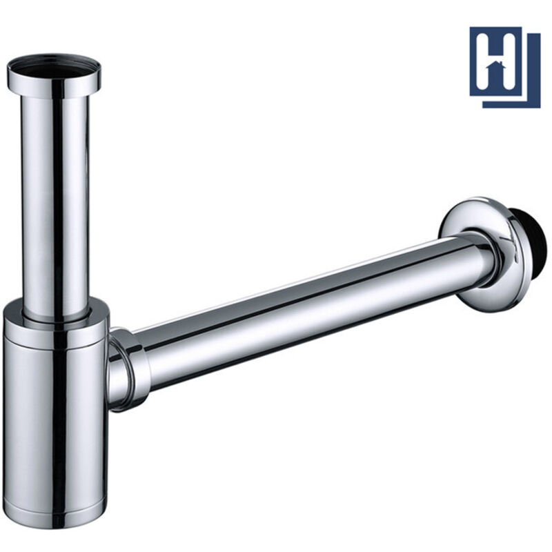 Siphon de Lavabo en Acier Inox Set de Siphon Siphon pour vasque et lavabo hauteur réglable G1-1-4"