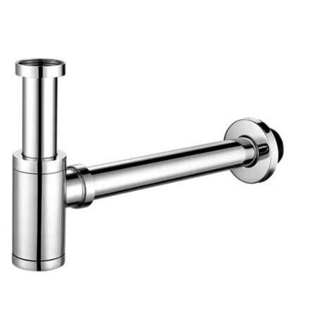 Siphon de Lavabo en Acier Inox Siphon pour vasque et lavabo hauteur réglable Set de Siphon