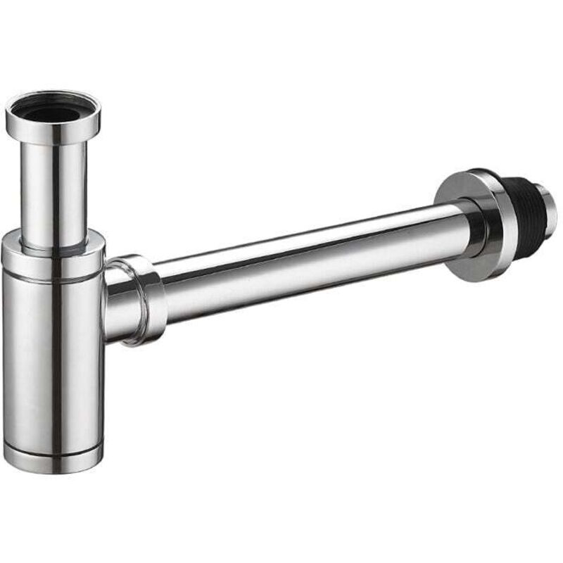 Siphon de Lavabo en Acier Inox Siphon pour vasque et lavabo hauteur réglable Set de Siphon G1-1-4