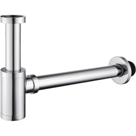 Siphon de Lavabo en Acier Inox Siphon pour vasque et lavabo hauteur réglable Set de Siphon G1-1-4"