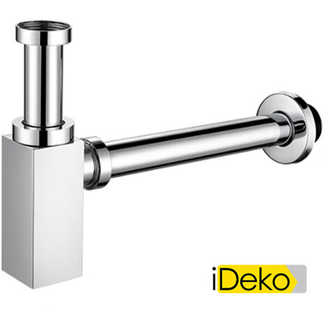Siphon de Lavabo en Laiton Universel 45mm Tube de Siphon Chrome Design standard Réglable Anti Odeur mode