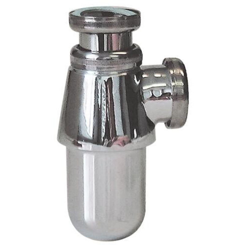 Siphon lavabo - Diamètre d'entrée : 1"1/4 - Hauteur garde d'eau : 60 mm - Diamètre sortie : 32 mm - VALENTIN