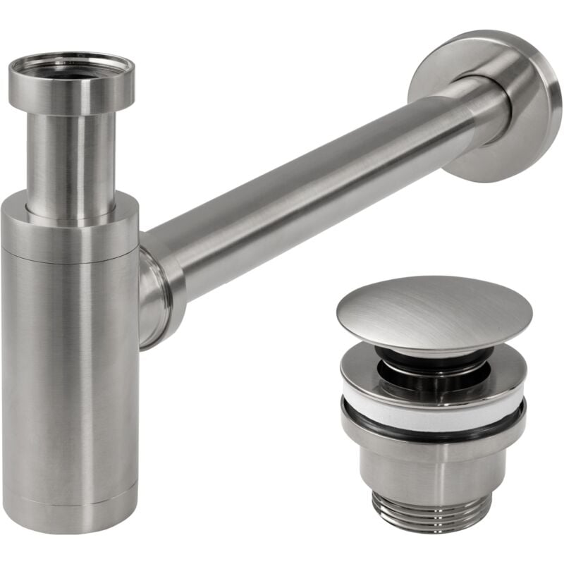 Siphon de lavabo REA brush nickle inox