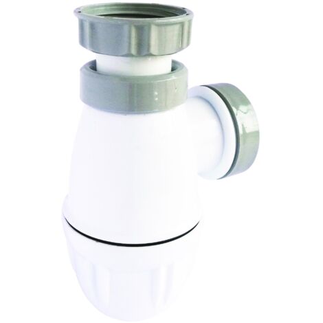 Ayor – Siphon de lavabo réglable en plastique blanc – Hauteur réglable 45 à 99 mm – Sortie Ø 32 – Débit 51 l/min pour drainage efficace