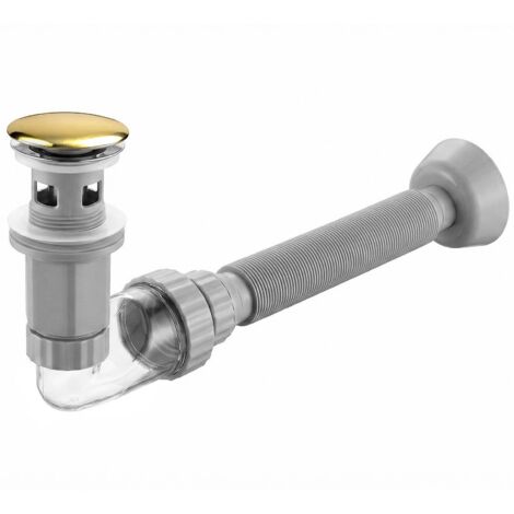 Siphon De Lavabo Universel Clic-Clac Rea Flow Gold