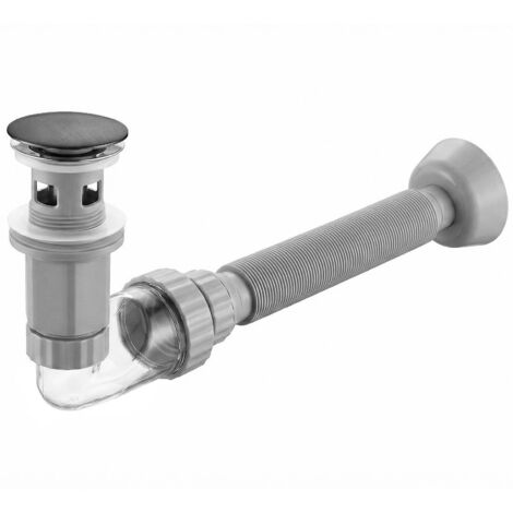 Siphon De Lavabo Universel Clic-Clac Rea Flow Titanium