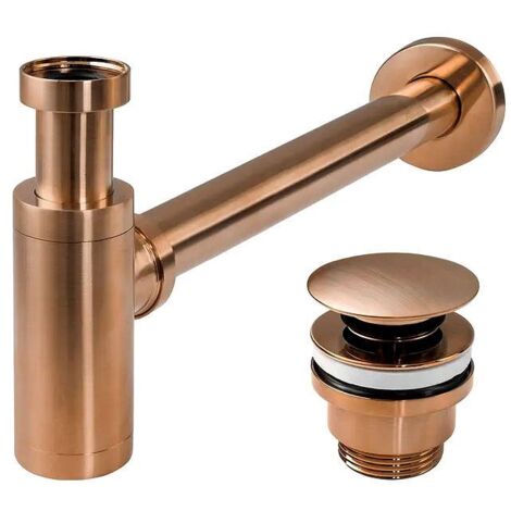 SIPHON DE LAVABO UNIVERSEL CLIC-CLAC REA KLIK-KLAK BRUSHED COPPER