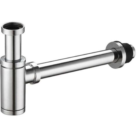 Siphon de lavabo universel design 100% métal chromé--