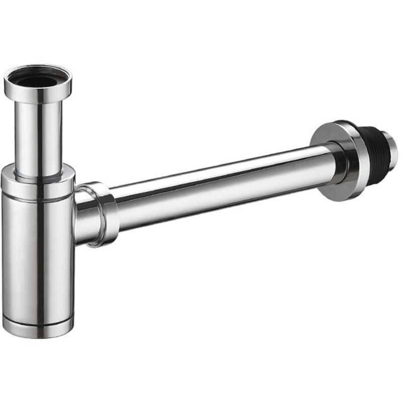 Trimec - Siphon de lavabo universel design 100% métal chromé-