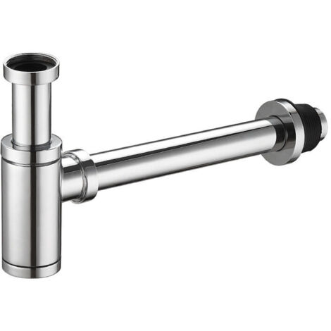 Siphon de lavabo universel design 100% métal chromé--TRIMEC