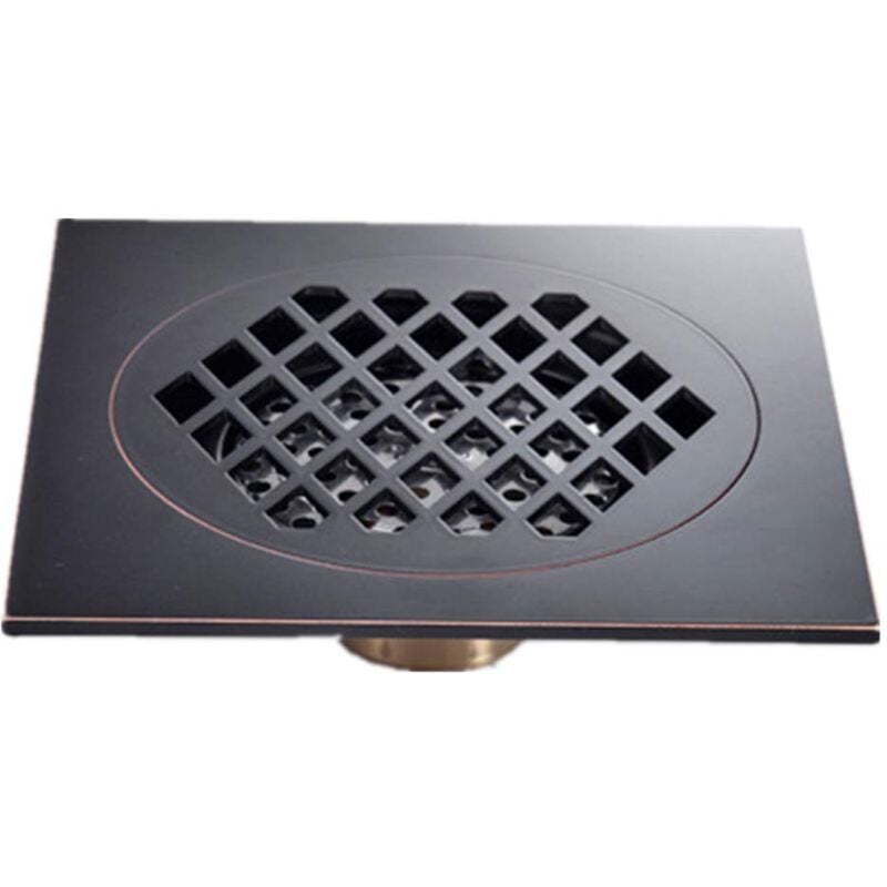 Siphon De Sol 1 Pièces Drain De Douche 15 15 Cm Super Plus Grand Drain De Sol Noir Drain De Salle De Bain Matériau De Construction Drain d'eau Carré