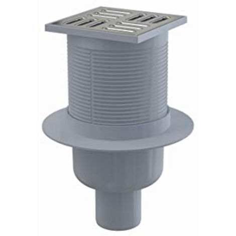 SIPHON DE SOL 105 MM DN 50 VERTICAL EN ACIER INOXYDABLE EXTRA PLAT ALCADRAIN APV32