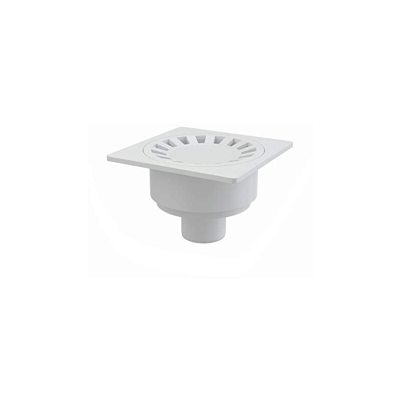 Alcaplast - siphon de sol 150 x 150 raccordement dn 50 droit blanc plastique bonde d'écoulement de bain de douche extra plat alcadrain APV16