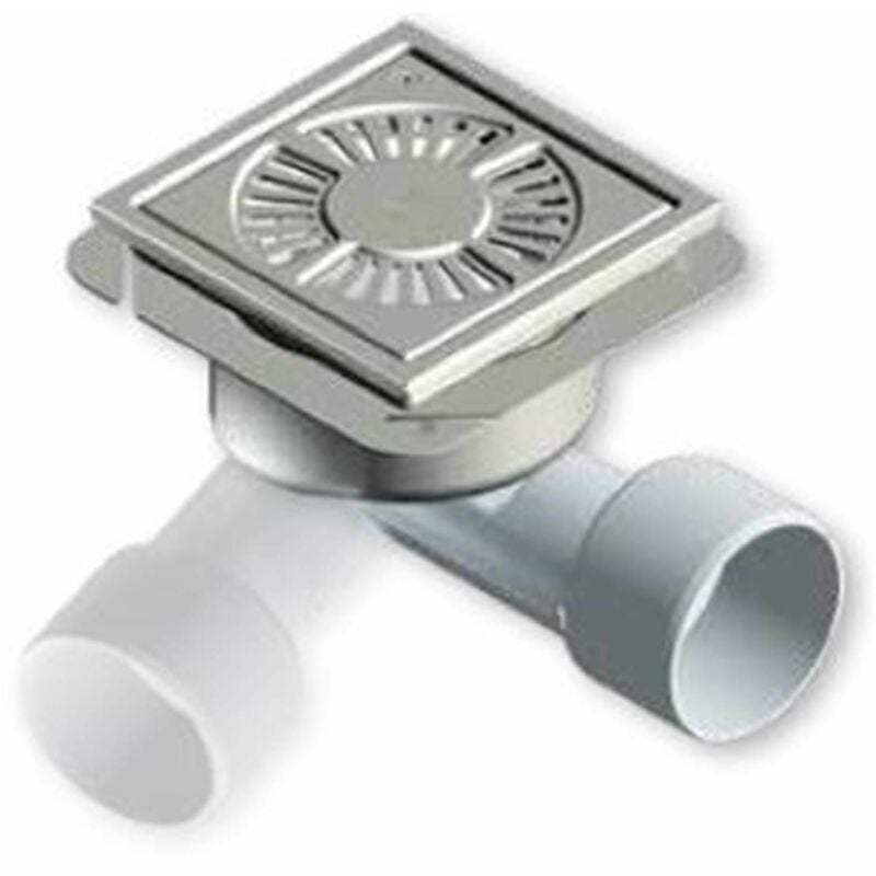 Siphon de sol 20X20 BLUCHER type 782 pour receveur a carreler ou résine - BLUCHER 20X20 SIPHON GRILLE LIBRE + PANIER PVC - Bois