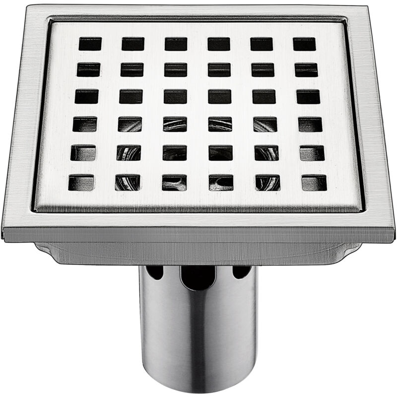 Siphon De Sol avec Grille 1 Pièces en Acier Inoxydable Drain11Cm 11Cm Filtre Carré Déodorant Anti Retour Fuite d'eau