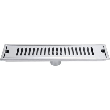 Siphon de sol, canal de douche en acier inoxydable, siphon de douche pour salle de bain, cuisine, garage, 60 x 10 x 7 cm (40 cm)
