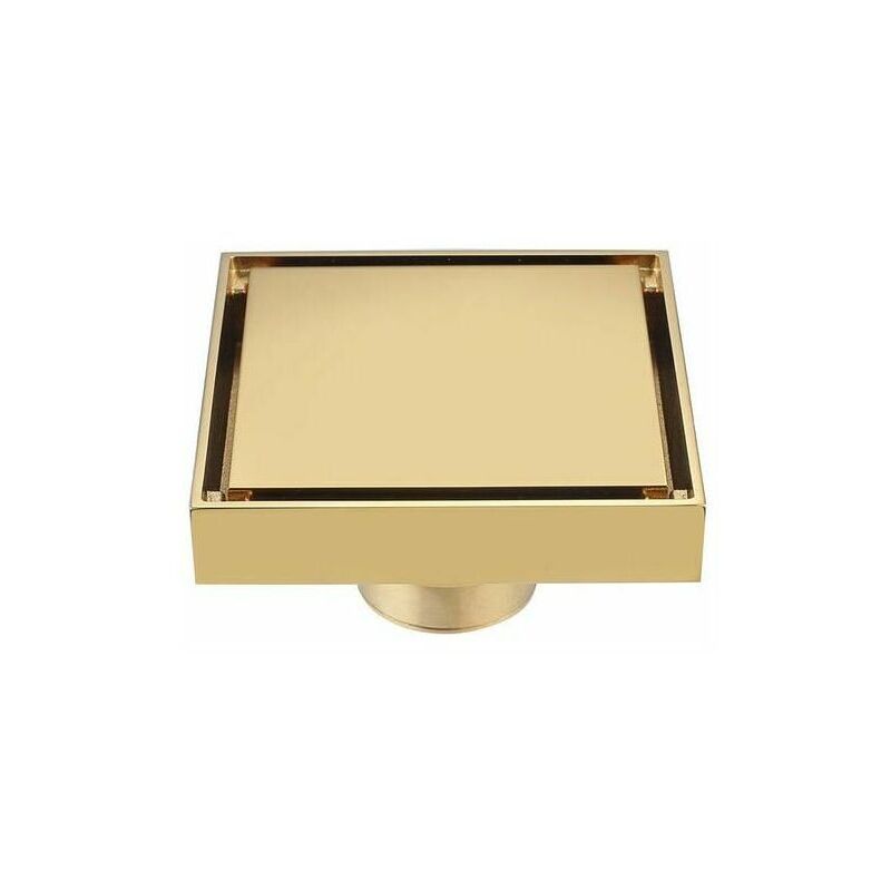 Start - Siphon de sol carré - Doré brossé -