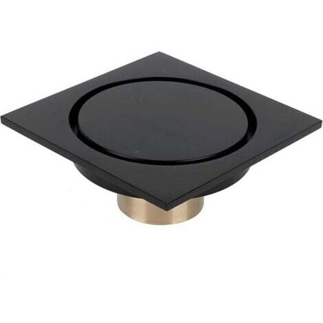 Siphon de Sol de Douche Carré, 10cm Salle de Bain Douche Sol Drain éGouttoir avec Couvercle Amovible Rond pour Cuisine HôTel Salle de Bain Accessoire