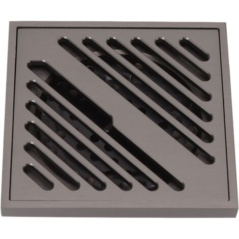 Siphon de Sol de Douche carré Extra épais en Acier Inoxydable Salle de Bain Siphon de Sol Couvercle Amovible Grille Grille pour Hôtel Maison Cuisine Balcon Accessoires Gris
