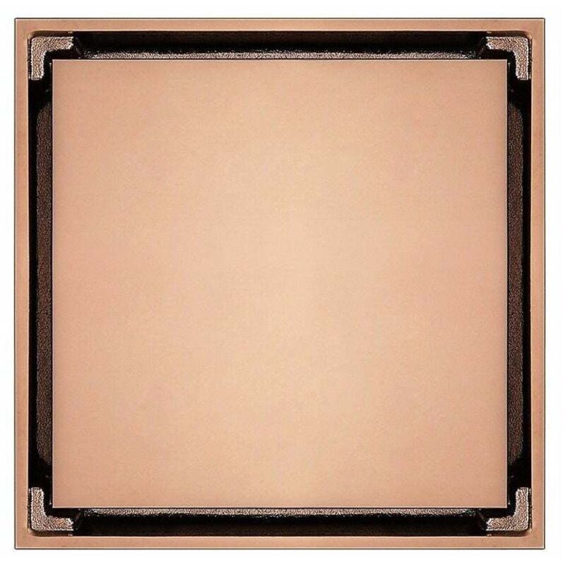 Rosemary - Siphon de sol de drainage de noyau de déodorant en cuivre à grand déplacement de salle de bains dorée (or rose)