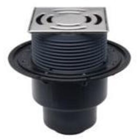Siphon de sol DN 50/75/110 vertical, collecteur d'odeurs 'Primus' 145x145mm 'Klick- Klack' 138x138mm