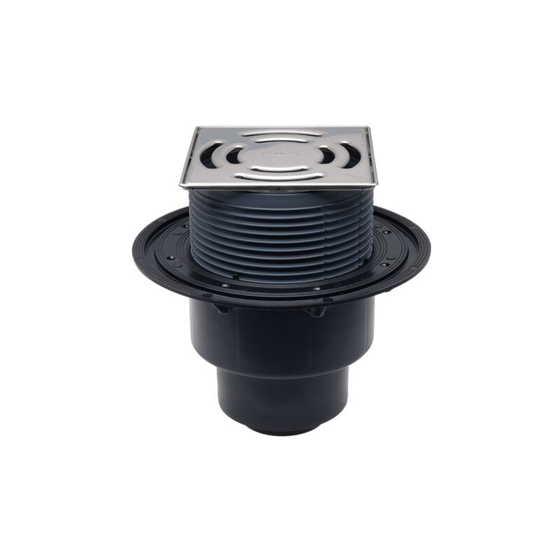 Siphon de sol DN 50/75/110 vertical, collecteur d'odeurs 'Primus' 145x145mm 'Klick- Klack' 138x138mm