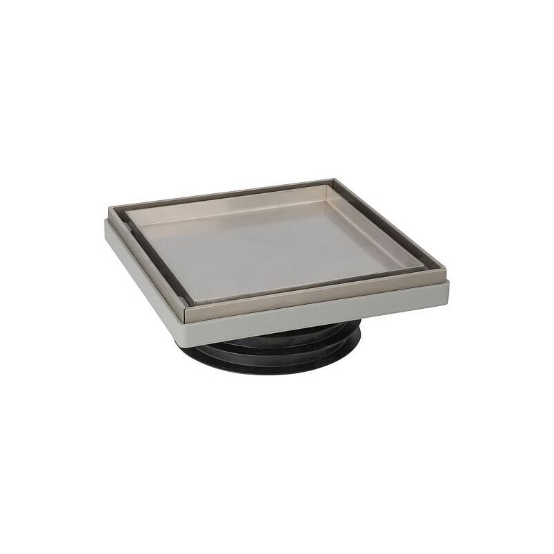 Banyo - Siphon de sol DN100, avec grille en acier inoxydable 115x115mm