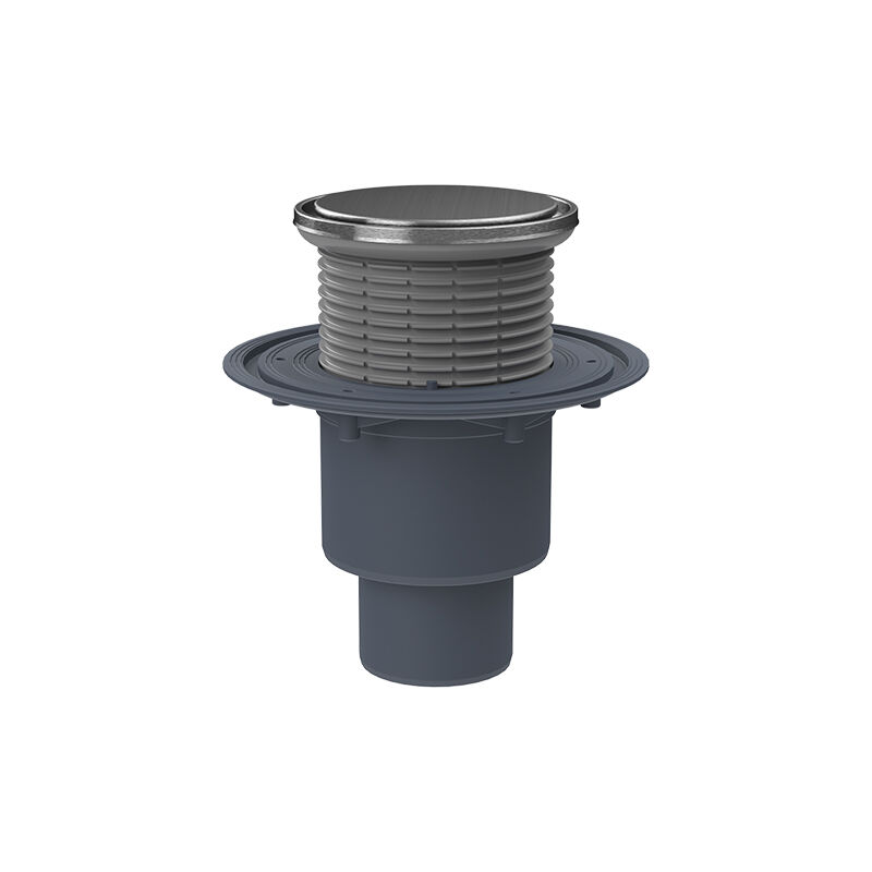 Siphon de sol DN50/75/110, support de grille rond d 133mm/112mm, siphon amovible 'Primus blue'.