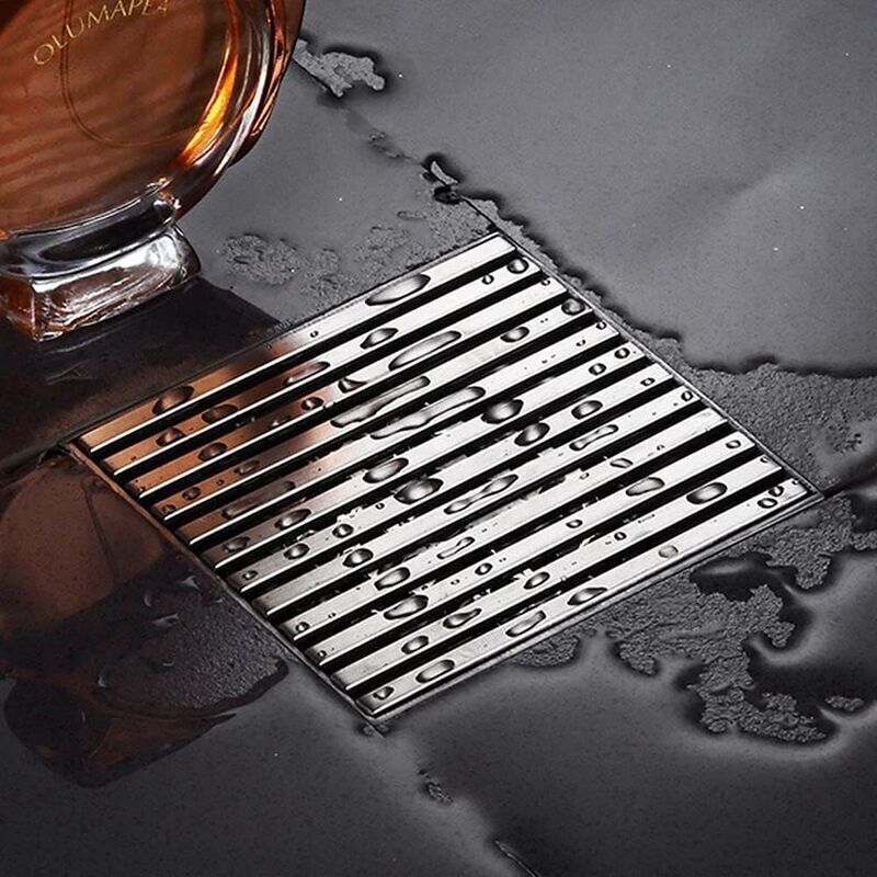 Choyclit - Siphon de Sol en Acier Inoxydable 10×10cm.