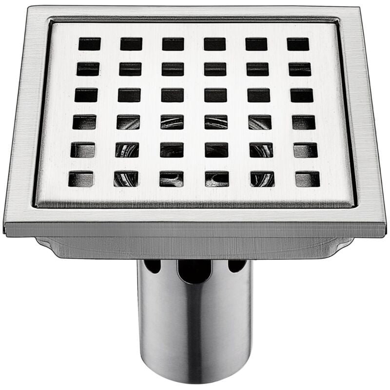 Laoa - Siphon de Sol en Acier Inoxydable Anti-Odeur carré de Salle de Bain déchets Gate Égouttoir de Douche avec Grande Calibre, 150mm